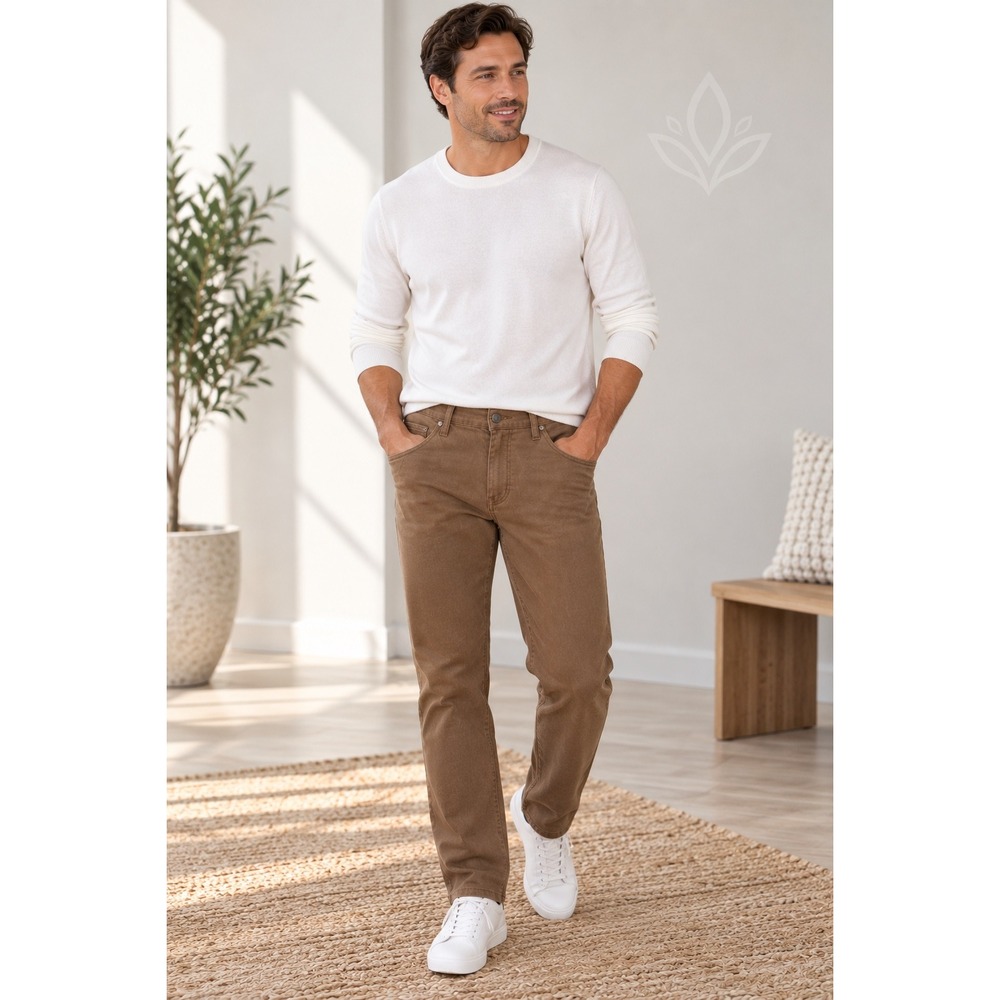 Michael Kors Skinny Fit Pants Mens 36/29 Brown Excellent Stretch Chino Casual